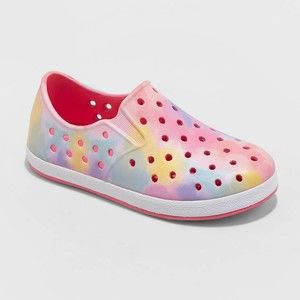 Cat & Jack Jese Blown EVA Slip-On Water Shoes Multicolor Pink Tie-Dye 10